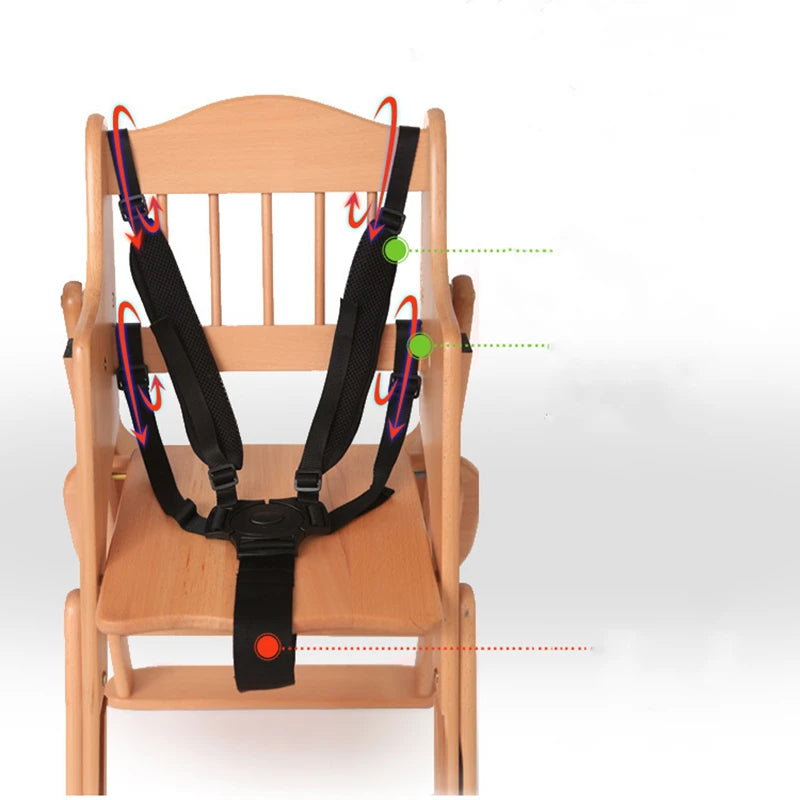 Baby Universal 5 Point Harness High Chair Safe Belt Seat Belts For Stroller Pram Buggy Children Kid Pushchair
